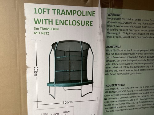 10ft trampoline with safety - trampoline,